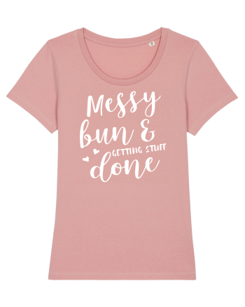 Messy bun getting stuff done Canyon Pink