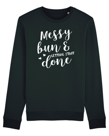 Messy bun getting stuff done Black