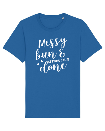 Messy bun getting stuff done Royal Blue
