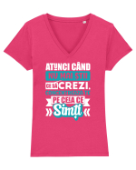 Ceea ce simti Tricou mânecă scurtă guler V Damă Evoker