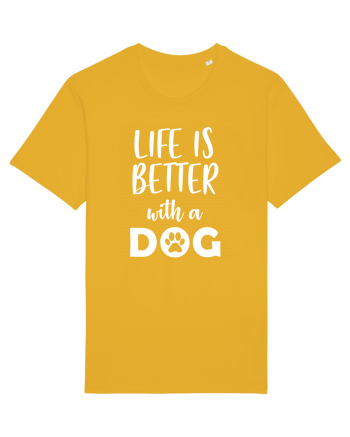 Life is better with a dog. Spectra Yellow