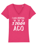 Dogs lover Tricou mânecă scurtă guler V Damă Evoker