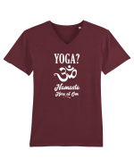 Namaste here at Om Tricou mânecă scurtă guler V Bărbat Presenter
