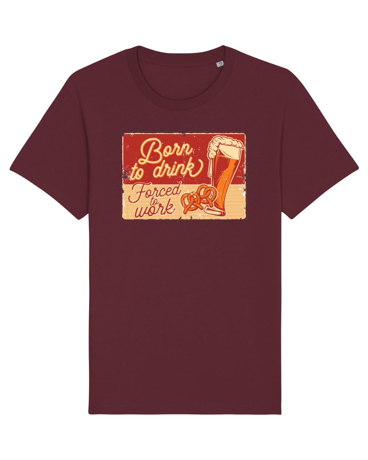 Tricou mânecă scurtă Unisex Rocker Burgundy