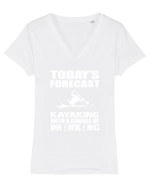 KAYAKING Tricou mânecă scurtă guler V Damă Evoker