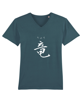 Dragon în Japoneză (ryuu, hiragana și kanji) alb Stargazer