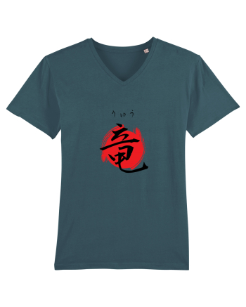 Dragon în Japoneză (ryuu, hiragana și kanji) negru și roșu Stargazer