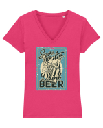 Save Water Drink Beer Tricou mânecă scurtă guler V Damă Evoker
