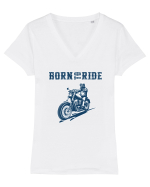 Born to ride Tricou mânecă scurtă guler V Damă Evoker
