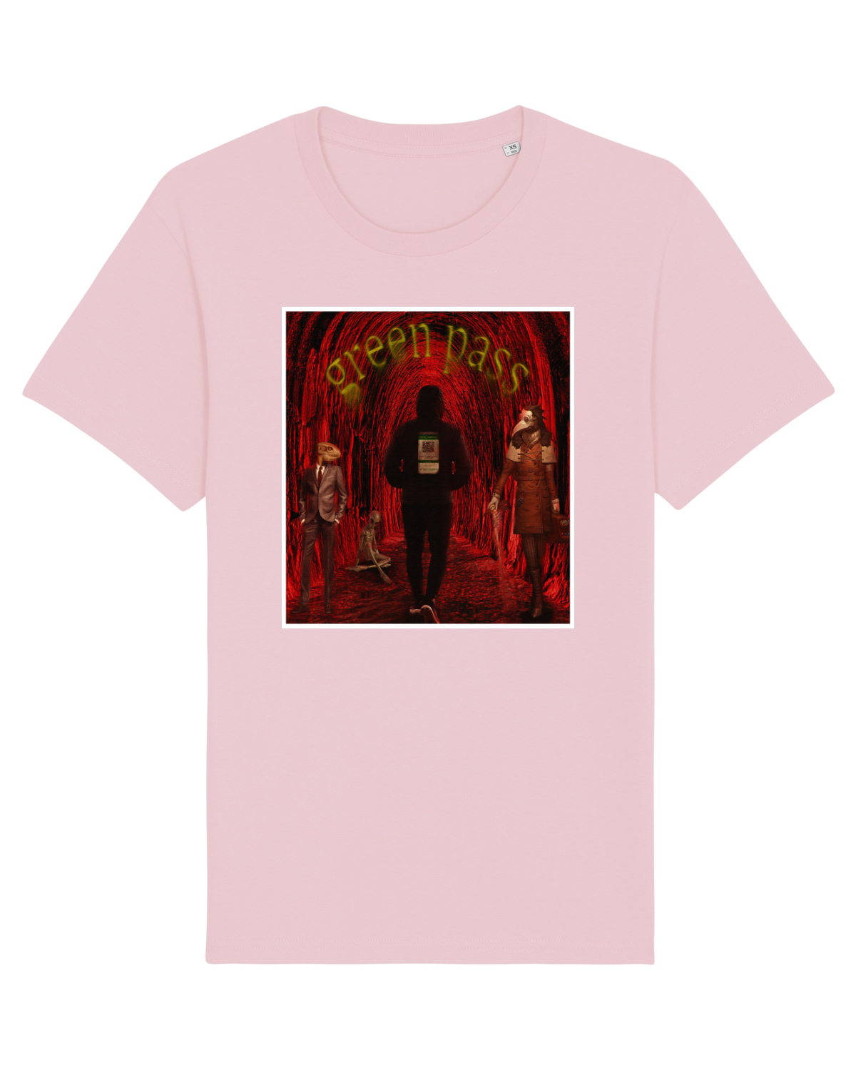Tricou mânecă scurtă Unisex Rocker Cotton Pink