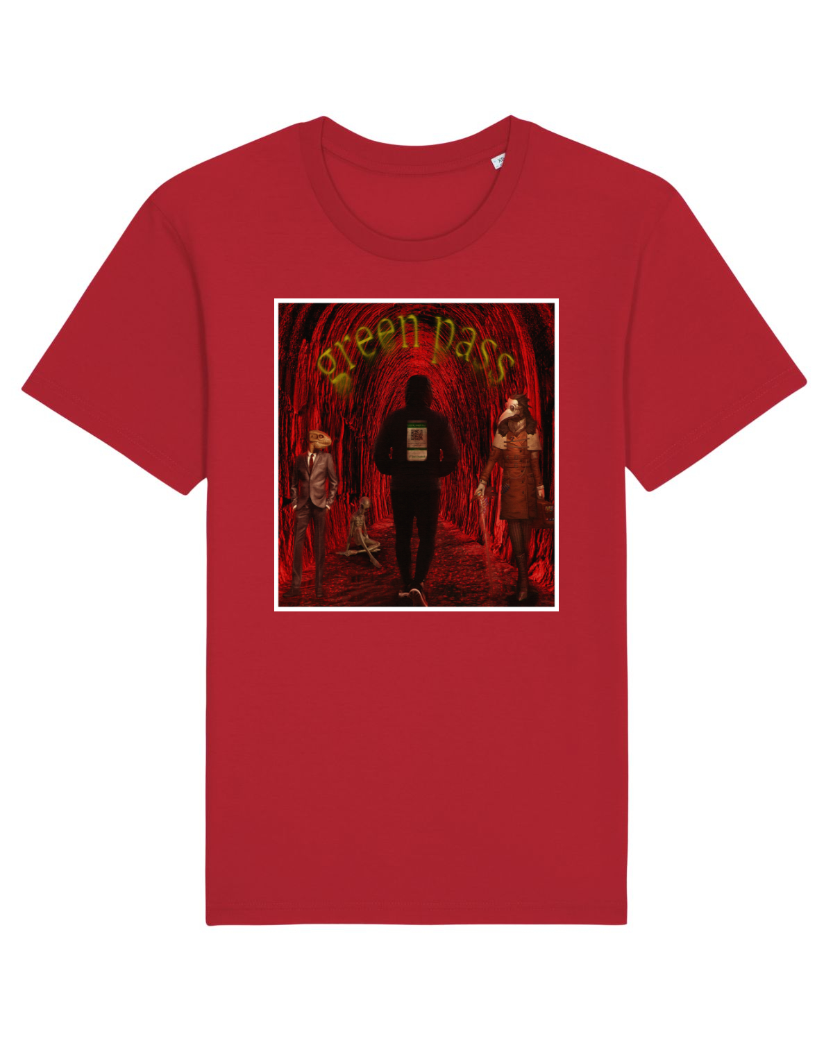 Tricou mânecă scurtă Unisex Rocker Red