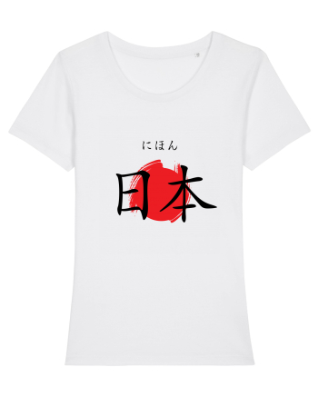 Japonia în Japoneză (nihon, hiragana și kanji) White