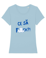 Ce sa F*uck? Tricou mânecă scurtă guler larg fitted Damă Expresser