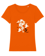 Dragon în Japoneză (ryuu) negru Tricou mânecă scurtă guler larg fitted Damă Expresser