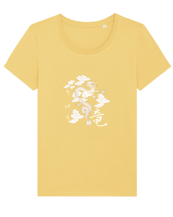 Dragon în Japoneză (ryuu) alb Jojoba
