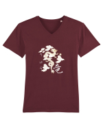 Dragon în Japoneză (ryuu) alb Tricou mânecă scurtă guler V Bărbat Presenter