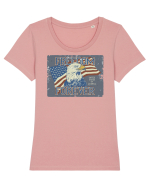 Freedom Forever America Tricou mânecă scurtă guler larg fitted Damă Expresser