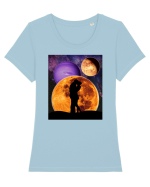 Love In The Moonlight  Tricou mânecă scurtă guler larg fitted Damă Expresser