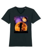 Love In The Moonlight  Tricou mânecă scurtă guler V Bărbat Presenter