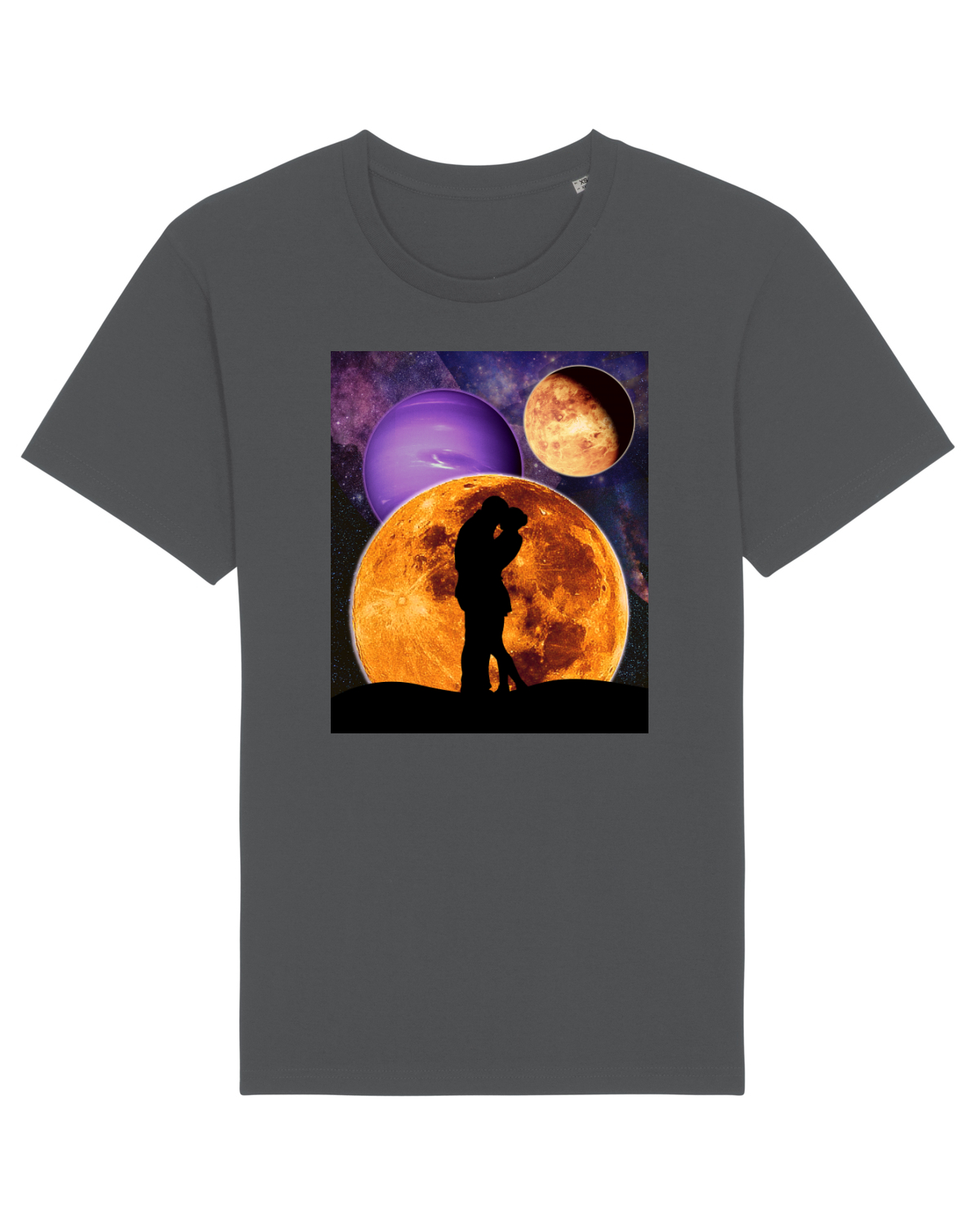 Tricou mânecă scurtă Unisex Rocker Anthracite