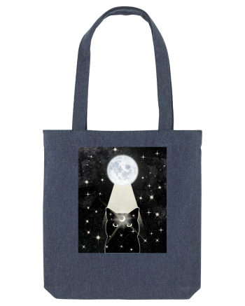 Moon Cat Midnight Blue