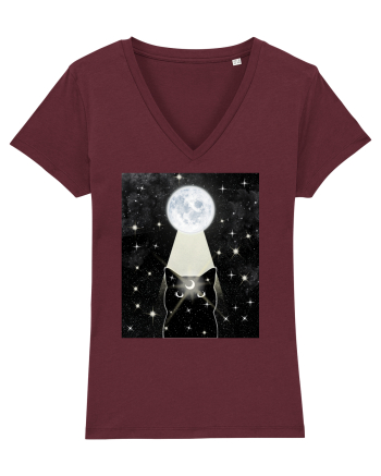 Moon Cat Burgundy