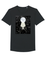 Moon Cat Tricou mânecă scurtă guler larg Bărbat Skater
