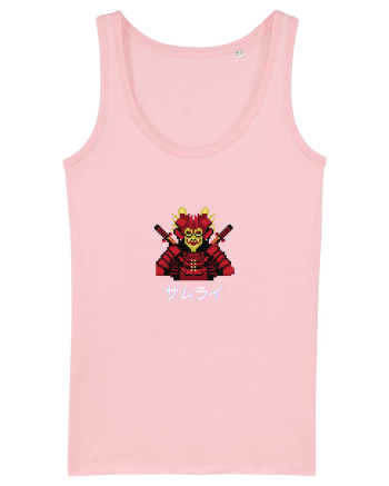 Samurai în Japoneză (pixel art) alb Cotton Pink
