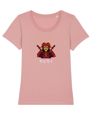 Samurai în Japoneză (pixel art) alb Canyon Pink