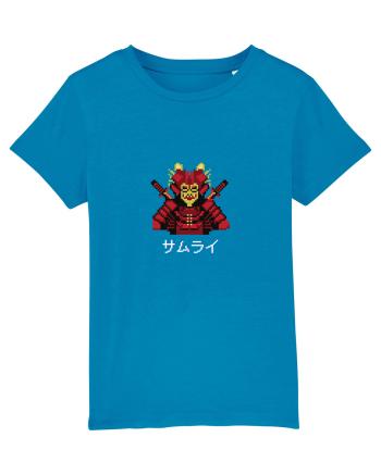 Samurai în Japoneză (pixel art) alb Azur