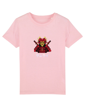 Samurai în Japoneză (pixel art) alb Cotton Pink
