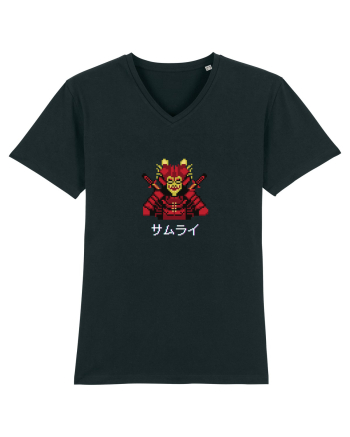 Samurai în Japoneză (pixel art) alb Black