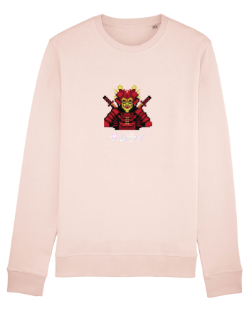Samurai în Japoneză (pixel art) alb Candy Pink