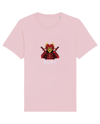 Samurai în Japoneză (pixel art) alb Cotton Pink