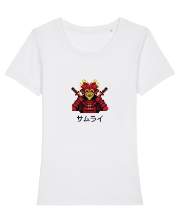 Samurai în Japoneză (pixel art) negru White
