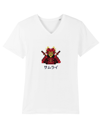 Samurai în Japoneză (pixel art) negru White