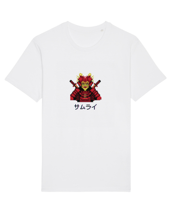 Samurai în Japoneză (pixel art) negru White