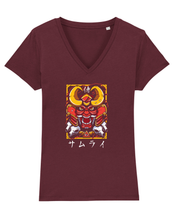 Samurai în Japoneză (ilustrație) Burgundy