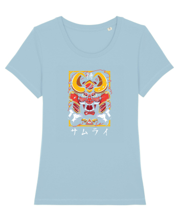 Samurai în Japoneză (ilustrație) Sky Blue