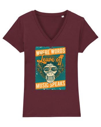 Where Words Leave off Music Speaks Burgundy