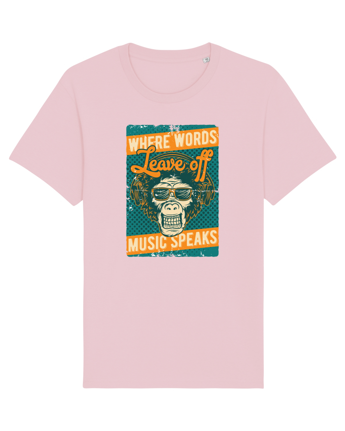 Tricou mânecă scurtă Unisex Rocker Cotton Pink