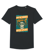 Where Words Leave off Music Speaks Tricou mânecă scurtă guler larg Bărbat Skater