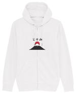 Muntele Fuji (Fujisan) kanji negru Hanorac cu fermoar Unisex Connector