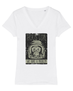 Houston we have a problem Tricou mânecă scurtă guler V Damă Evoker