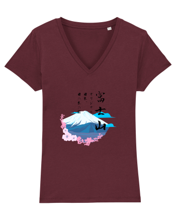 Muntele Fuji (Fujisan) negru  Burgundy