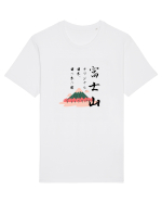 Muntele Fuji (Fujisan) negru  (ver 2) Tricou mânecă scurtă Unisex Rocker
