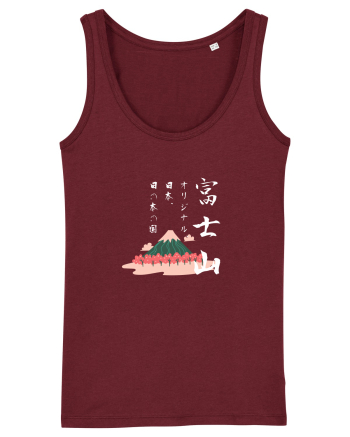 Muntele Fuji (Fujisan) negru (ver 2) Burgundy