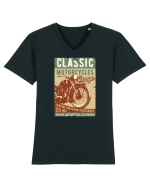 Classic Motorcycles Garage Tricou mânecă scurtă guler V Bărbat Presenter