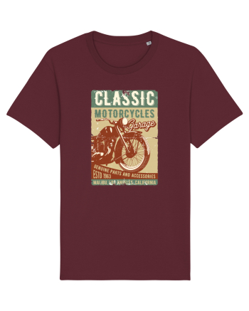 Classic Motorcycles Garage Burgundy