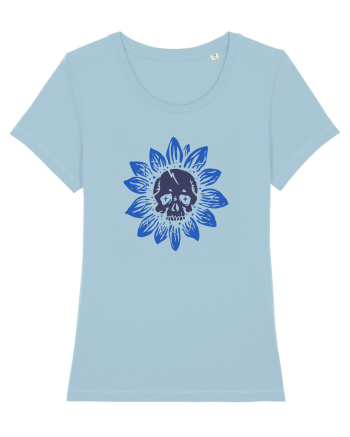Sunflower skull Sky Blue